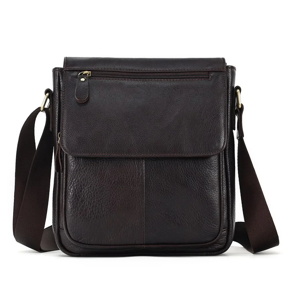 Sacoche homme en cuir marron