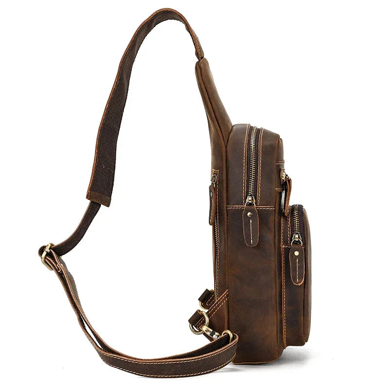 Sacoche homme marron