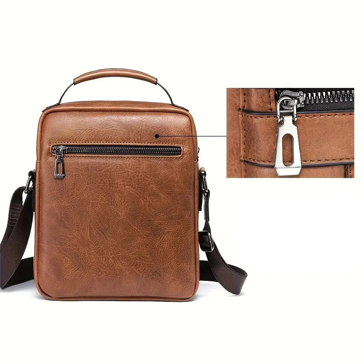 Sacoche homme marron bandoulière