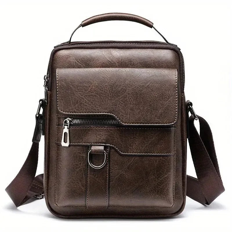 Sacoche homme marron bandoulière marron foncé