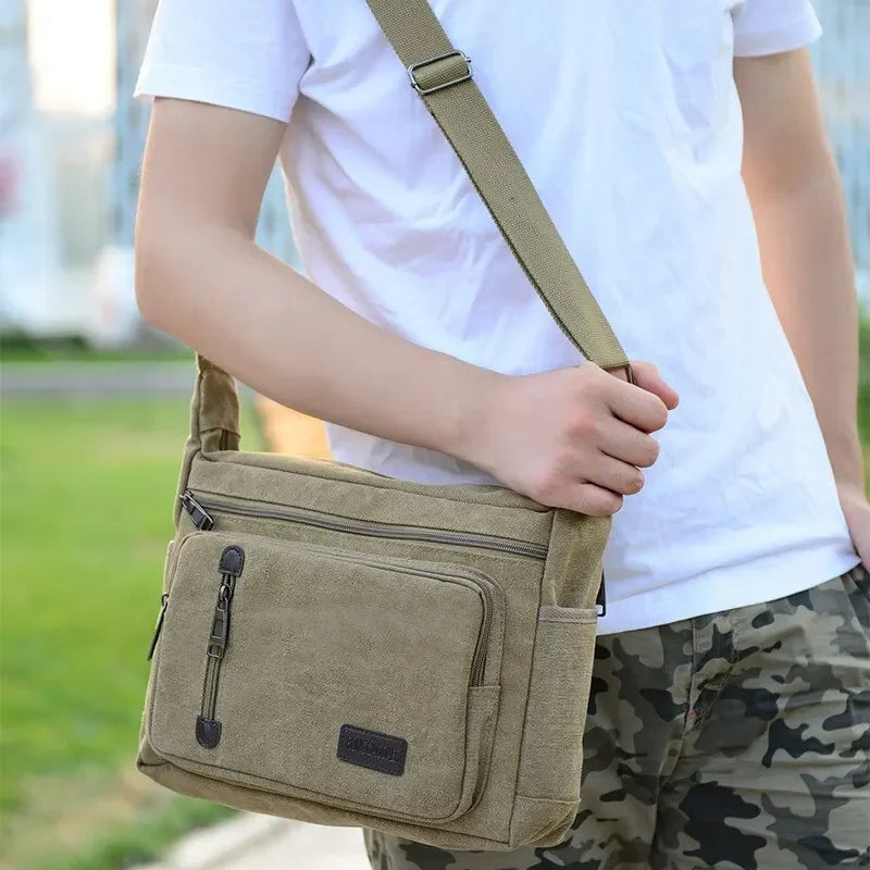 Sacoche homme toile