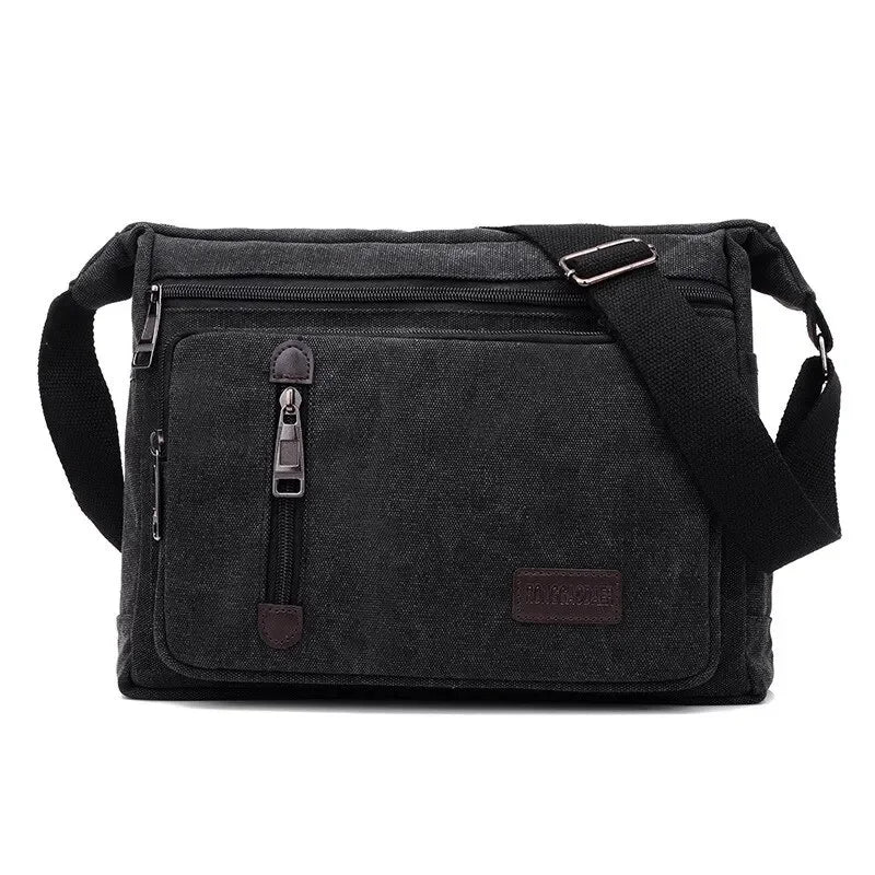 Sacoche homme toile noir
