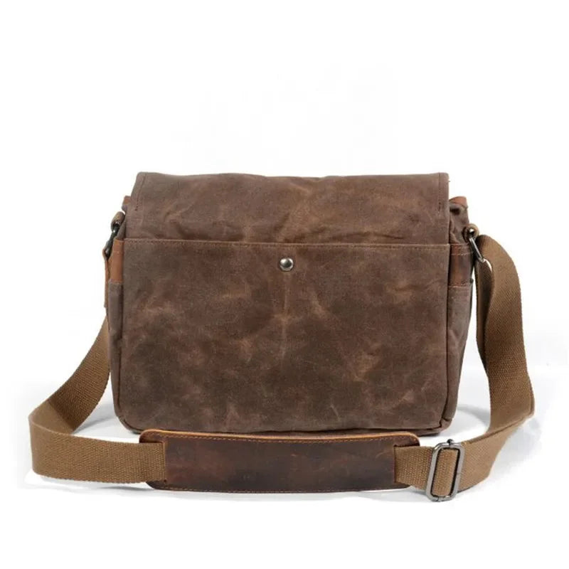 Sacoche homme toile vintage