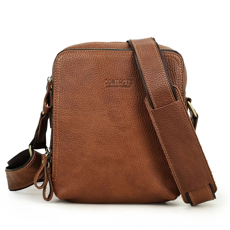 Sacoche homme vintage marron