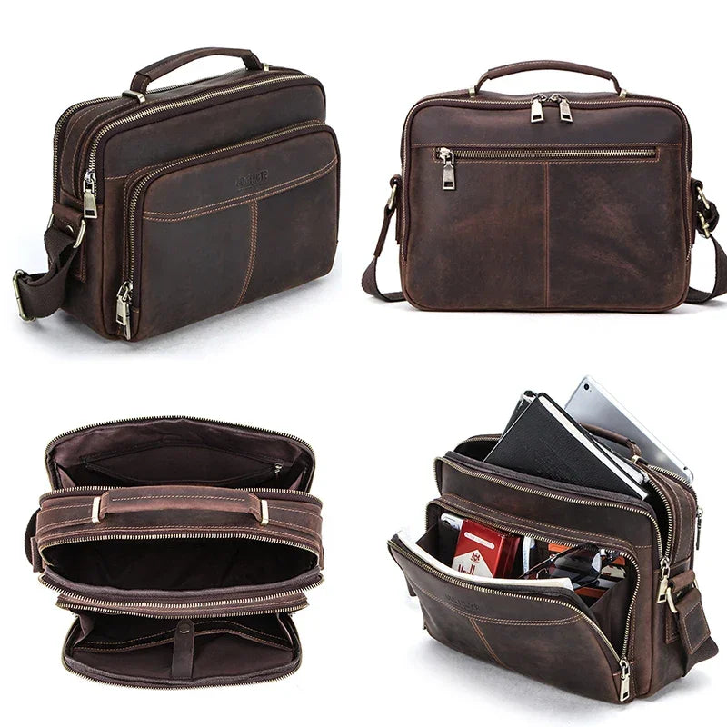 Sacoche marron homme