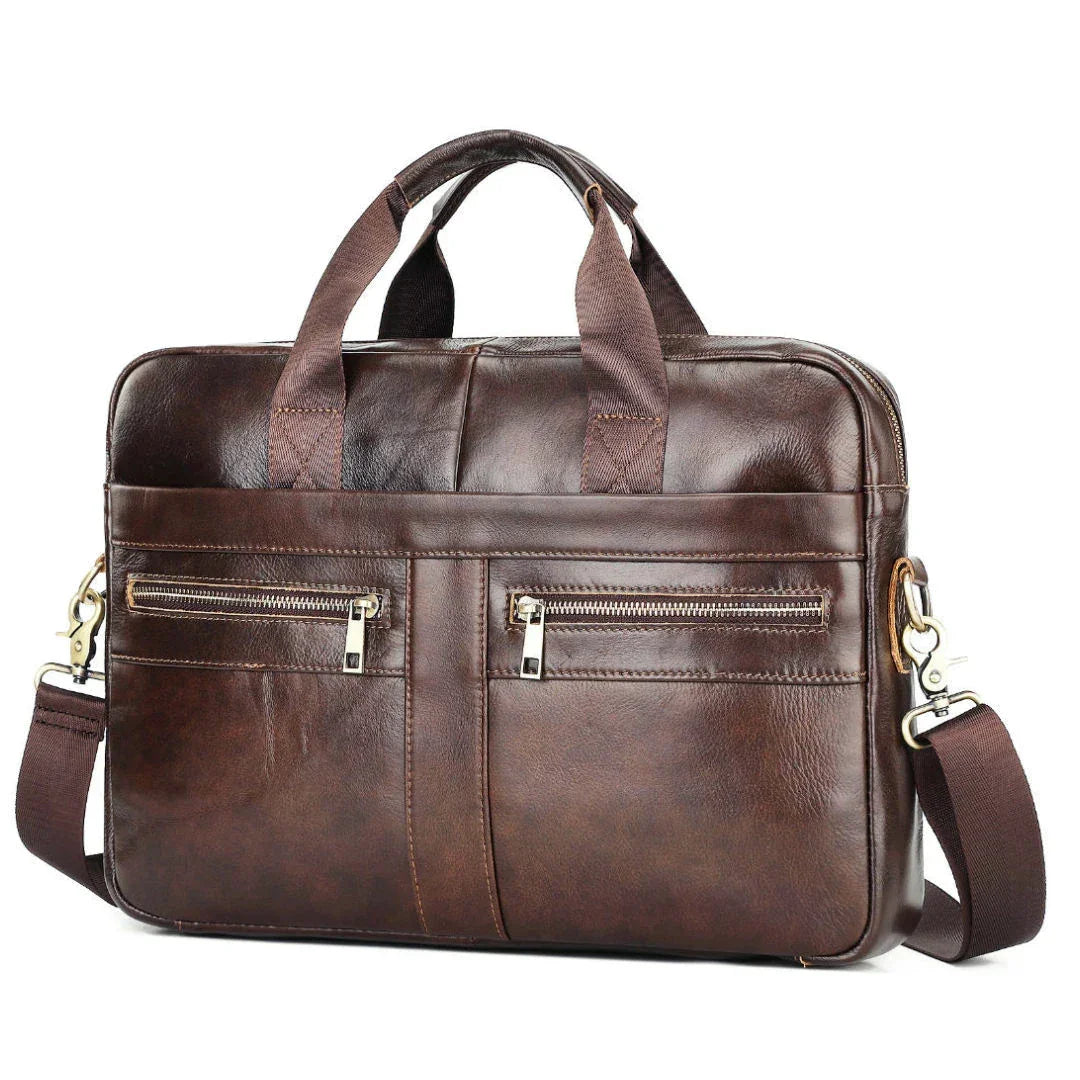 Sacoche ordi homme cuir marron foncé