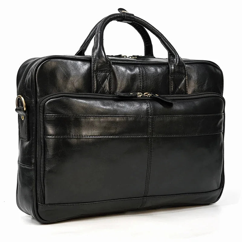 Sacoche ordinateur en cuir pour homme