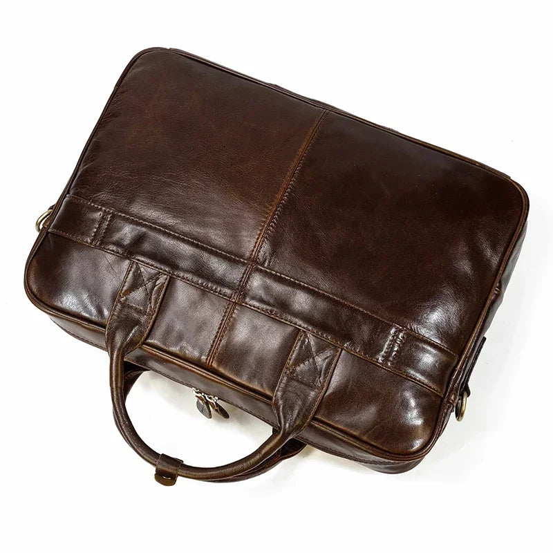 Sacoche ordinateur en cuir pour homme