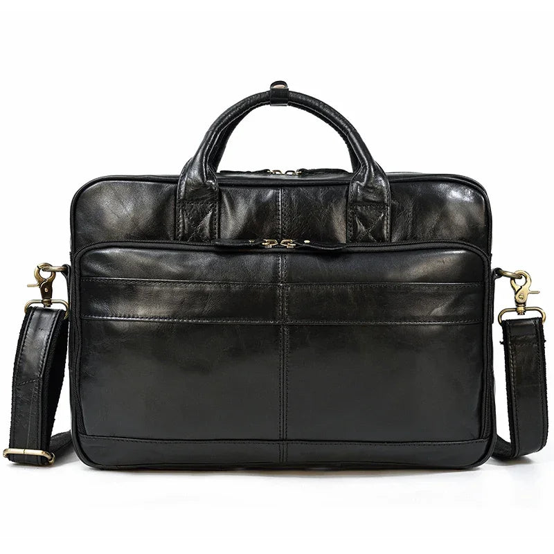 Sacoche ordinateur en cuir pour homme