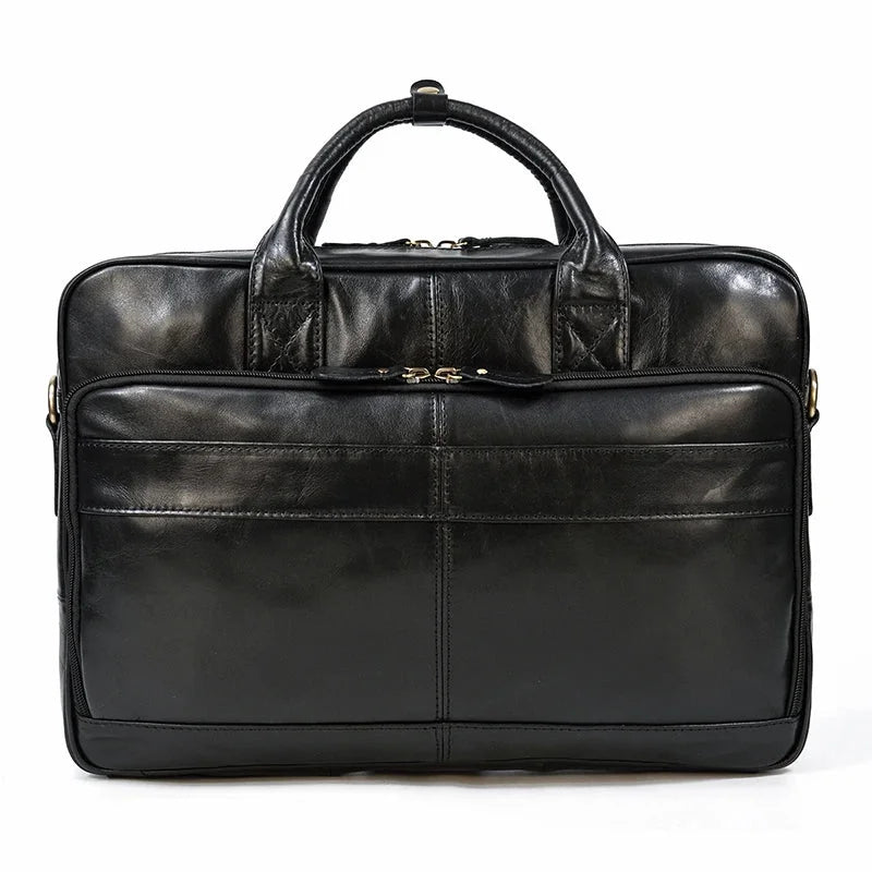Sacoche ordinateur en cuir pour homme