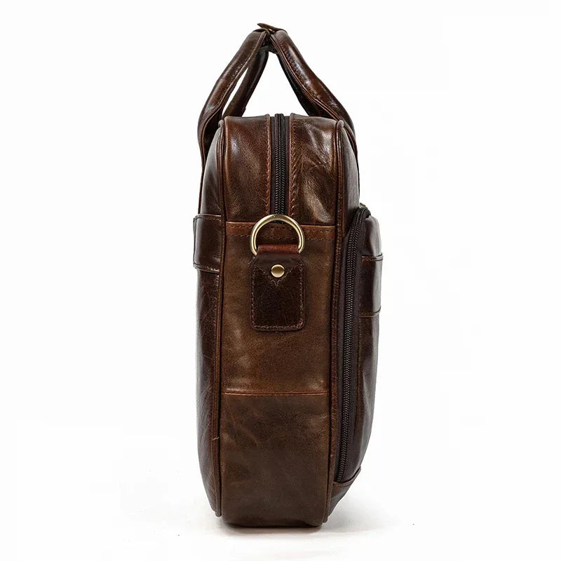 Sacoche ordinateur en cuir pour homme
