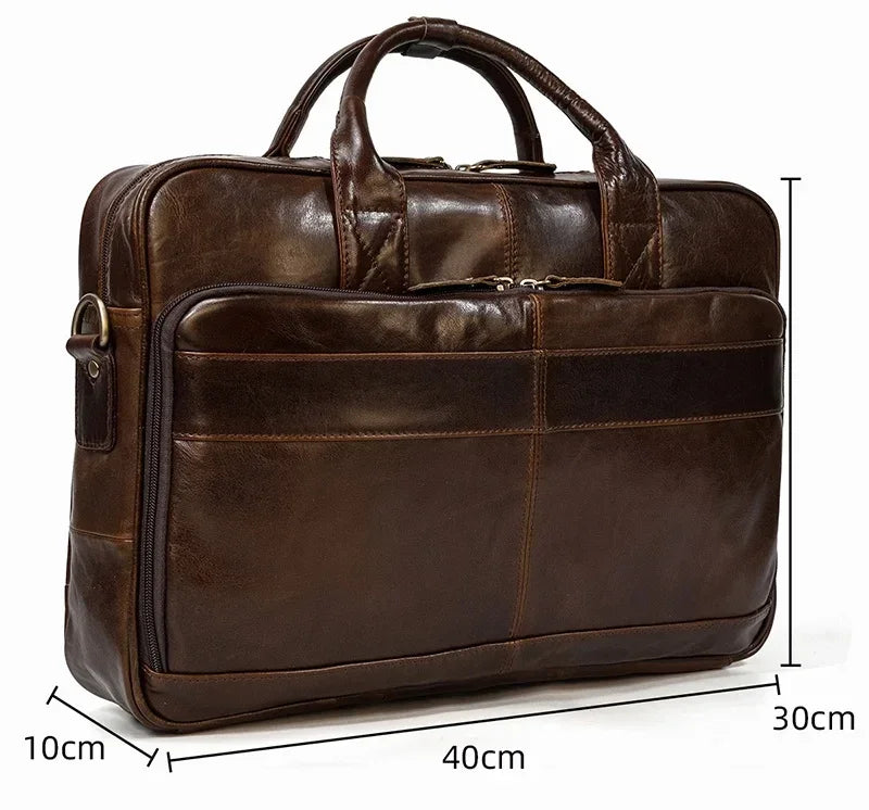 Sacoche ordinateur en cuir pour homme