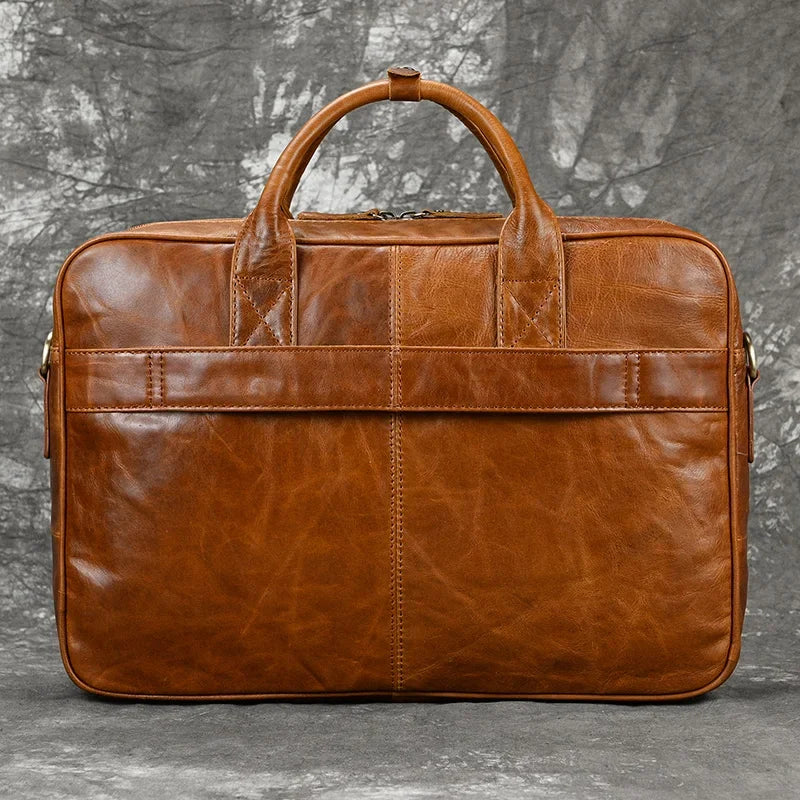 Sacoche ordinateur en cuir pour homme