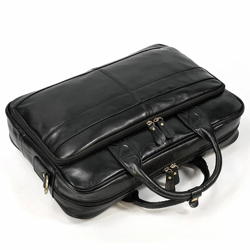 Sacoche ordinateur en cuir pour homme