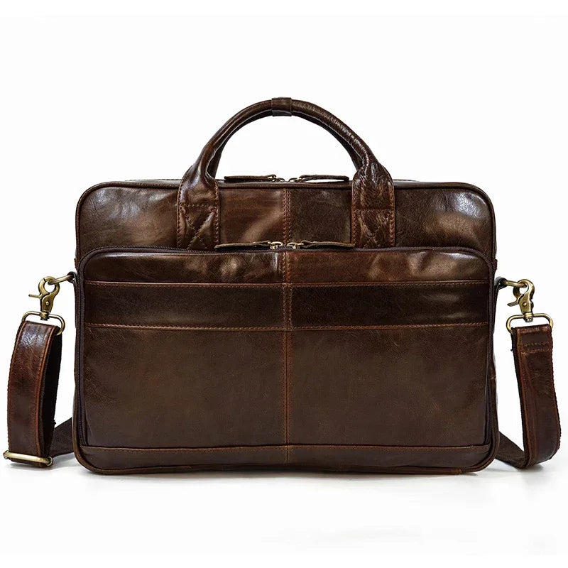 Sacoche ordinateur en cuir pour homme