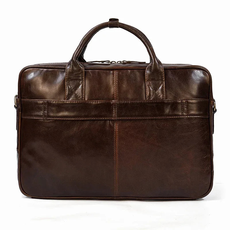Sacoche ordinateur en cuir pour homme