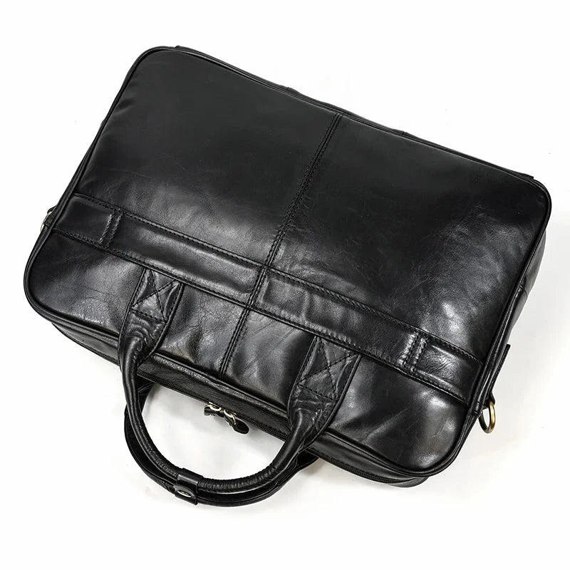Sacoche ordinateur en cuir pour homme