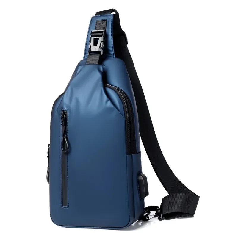 Sacoche poitrine homme luxe bleu