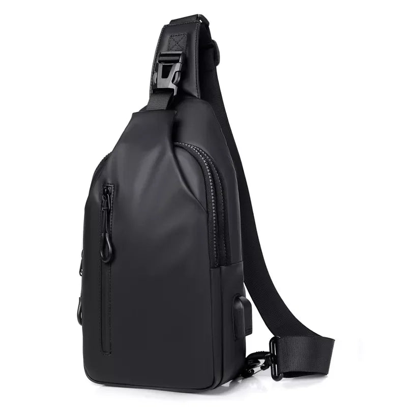Sacoche poitrine homme luxe noir