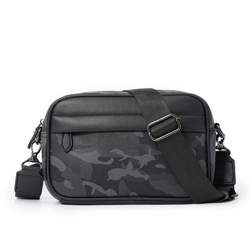 Sacoche rectangulaire homme gris foncé
