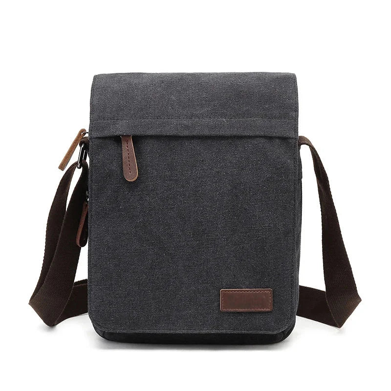 Sacoche tissu homme noir