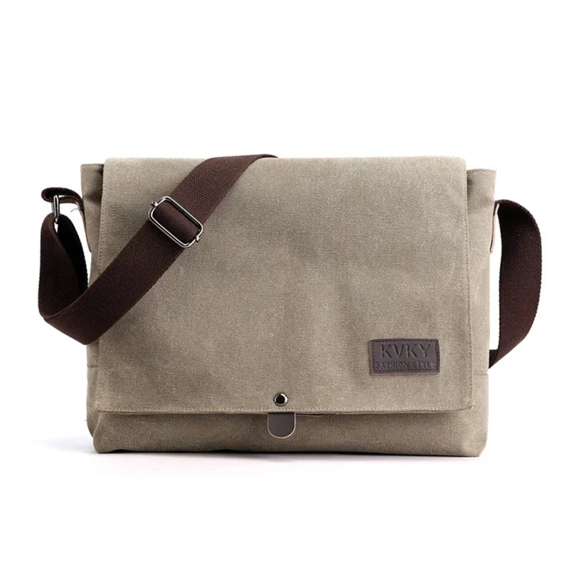 Sacoche toile homme beige
