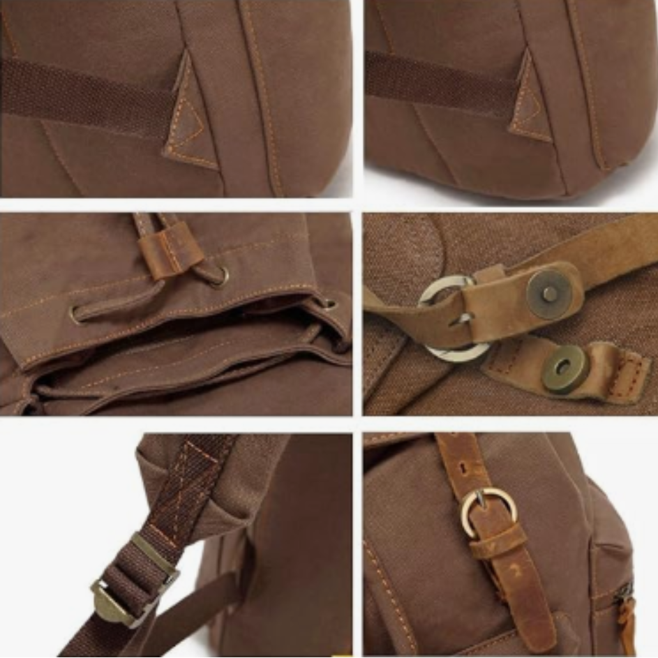 vintage sac a dos marron