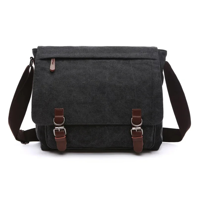 Grande sacoche bandoulière homme noir