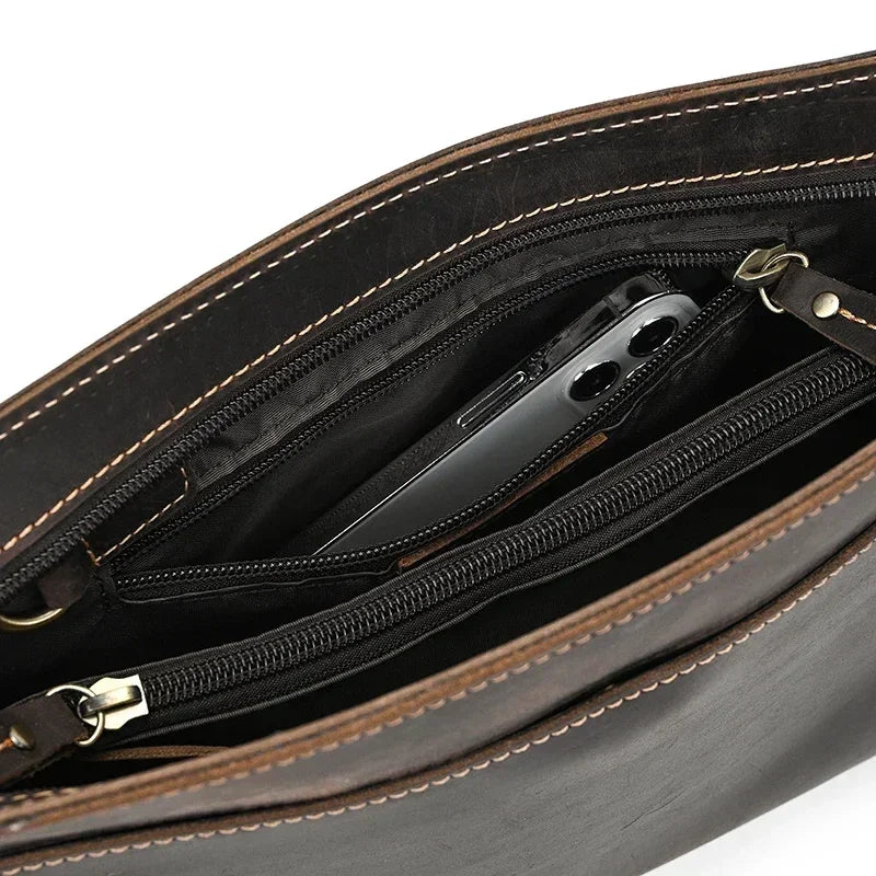 Pochette homme cuir