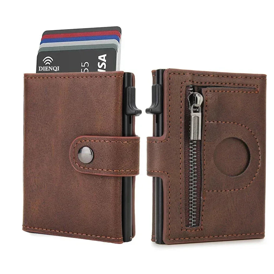 Porte-carte porte-monnaie homme marron