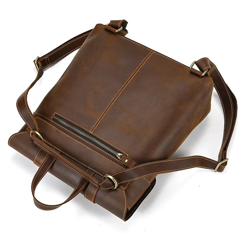 Sac à dos cuir marron