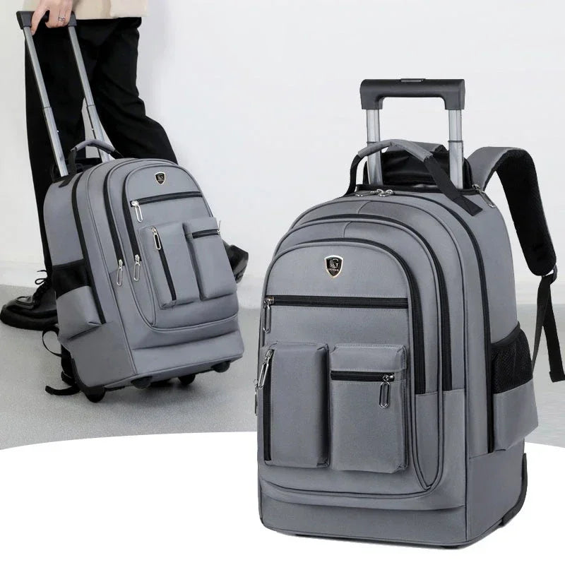 Sac à dos et roulette gris