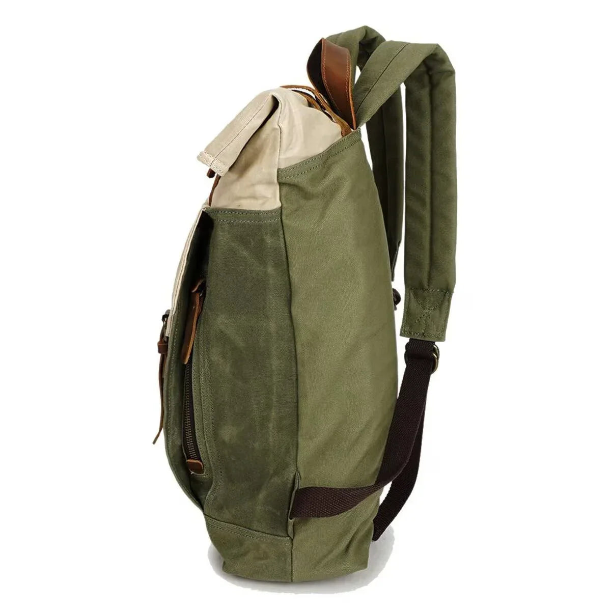 Sac à dos roll top toile cirée