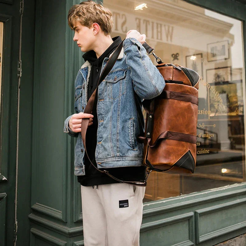 Sac de sport marron