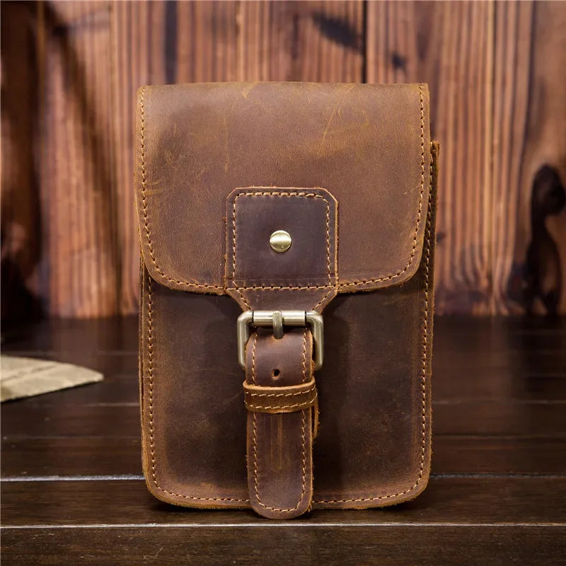 Sacoche cuir ceinture homme