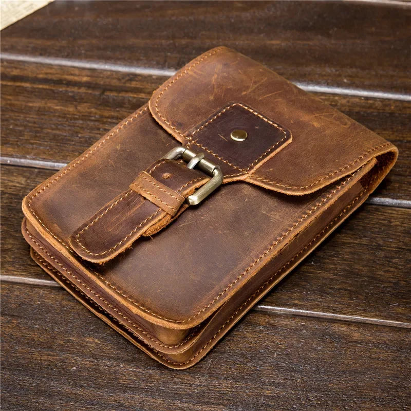 Sacoche cuir ceinture homme