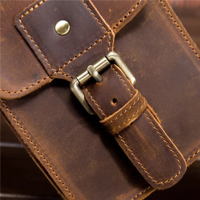 Sacoche cuir ceinture homme