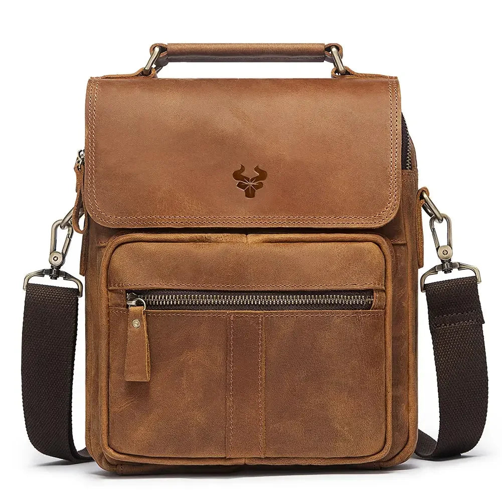 Sacoche cuir pour homme marron