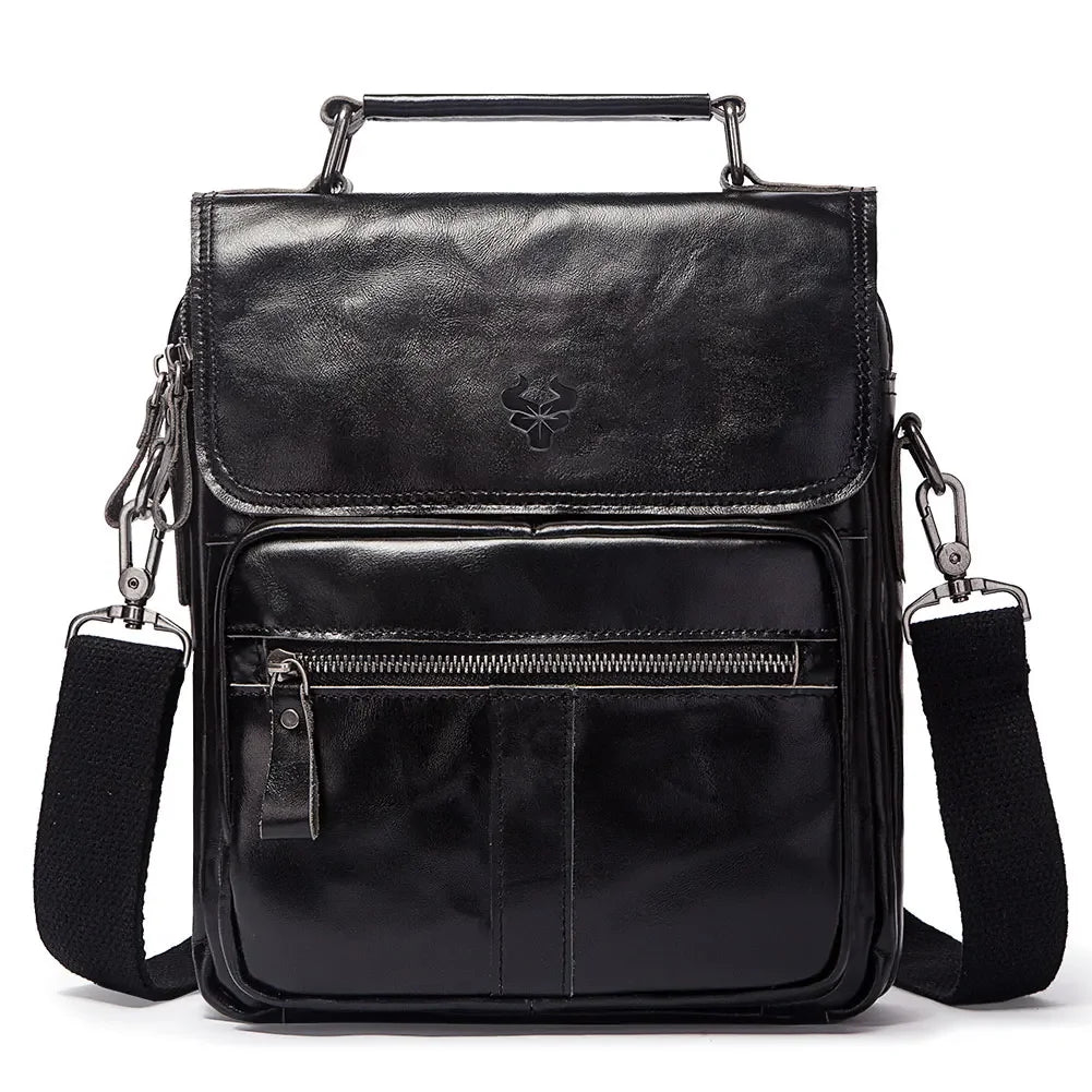 Sacoche cuir pour homme noir