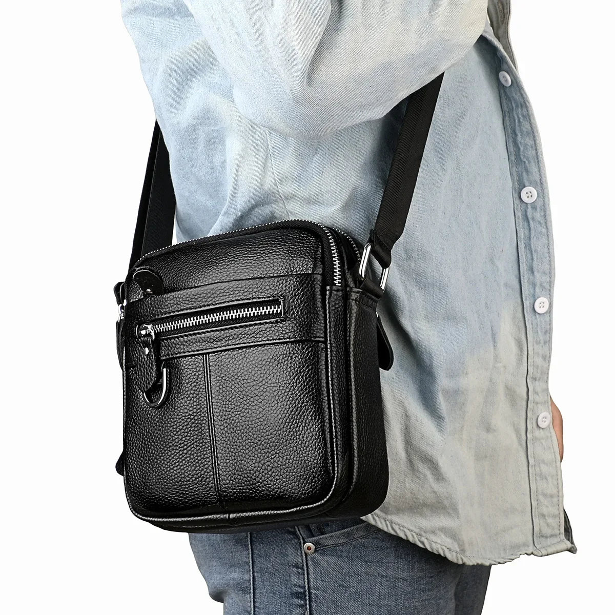 Sacoche en cuir bandoulière pour homme