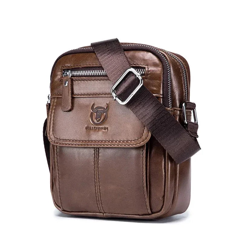 Sacoche homme cuir bandoulière marron foncé