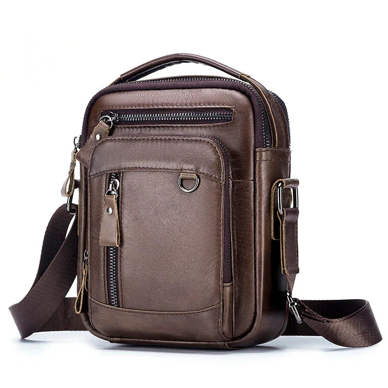 Sacoches cuir homme marron foncé